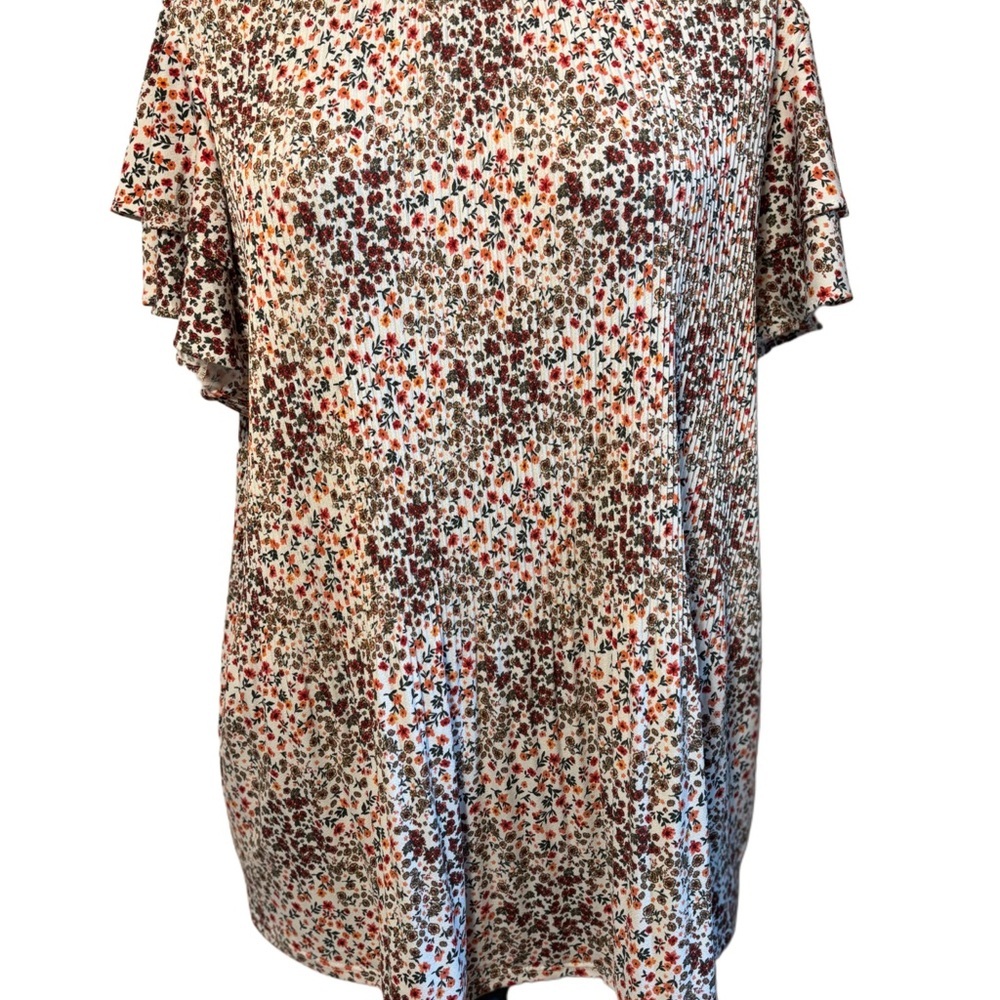 Adrianna Papell Floral Print Women's Top 1x